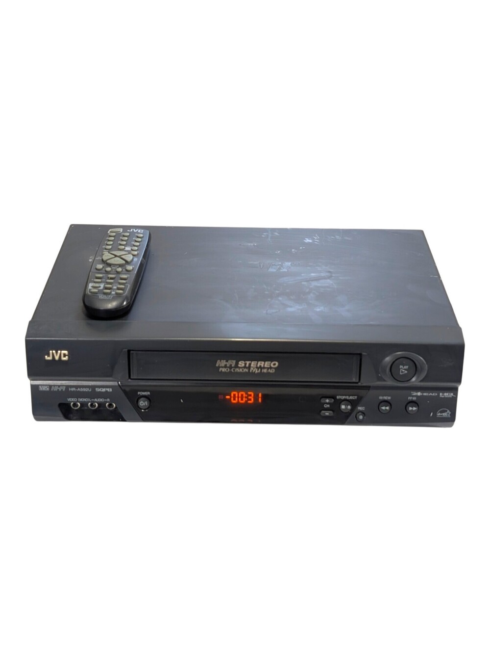 JVC HR-A592U Hi-Fi Stereo VHS VCR Cassette Player Remote Tested